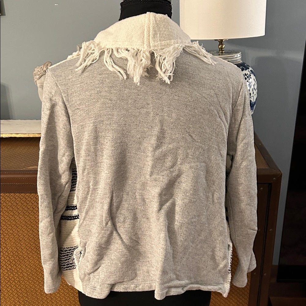 Dolan Gray and White Striped Cardigan - Picture 2 of 6